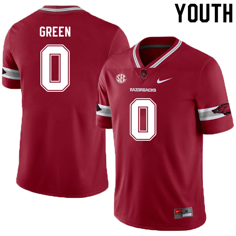 Youth #0 AJ Green Arkansas Razorbacks College Football Jerseys Sale-Alternate Cardinal - Click Image to Close